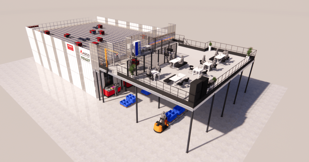 An illustration of the Fendt AutoStore solution from Element Logic.