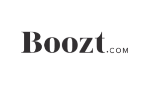 The Boozt logo in black on white background