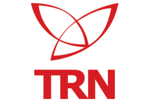 The red TRN Logo on white background