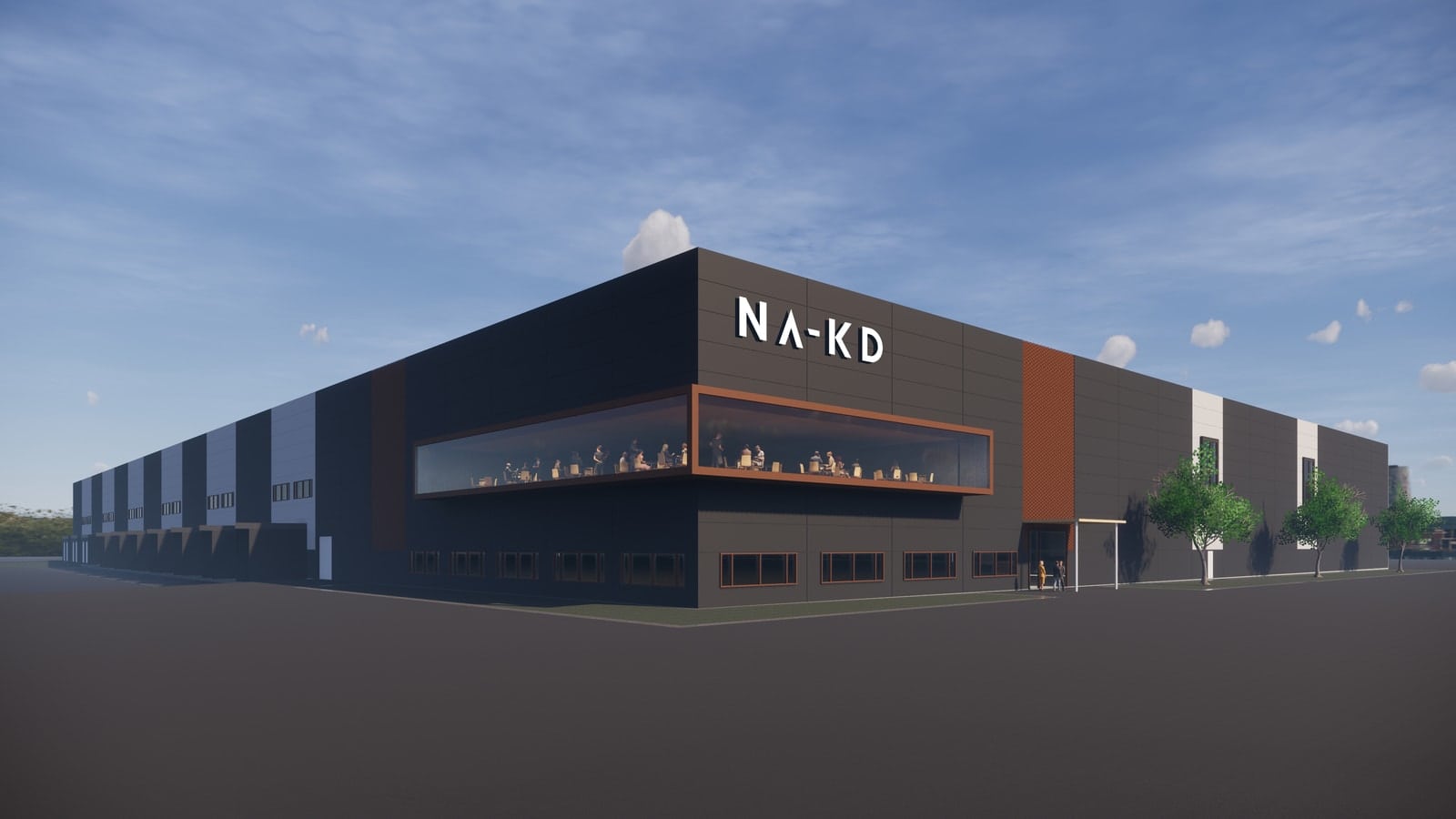 An illustration of the NA-KD warehouse from the outside.