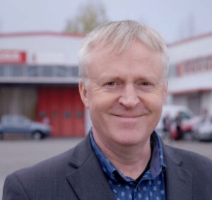 Co-founder Dag-Adler Blakseth staning in front of the Element Logic Headquarters.