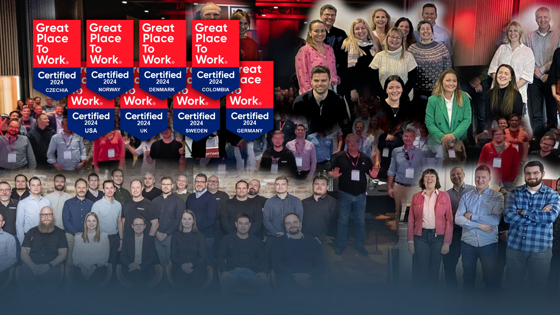 Image collage of people and Great Place to Work logos