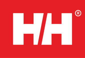 The Helly Hansen logo with white on red background