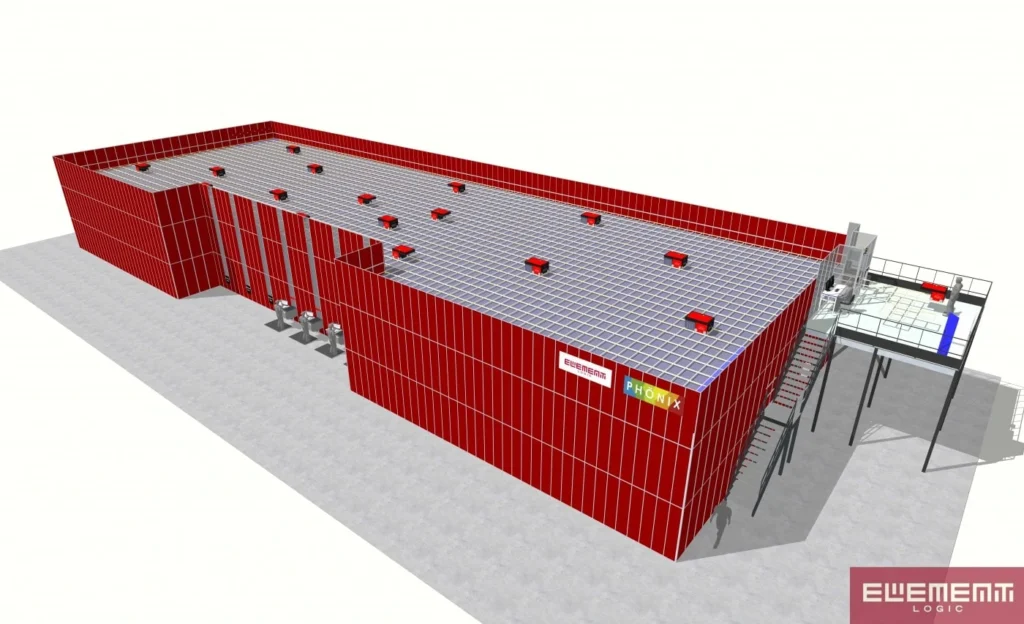 Render almacén AutoStore de Phönix