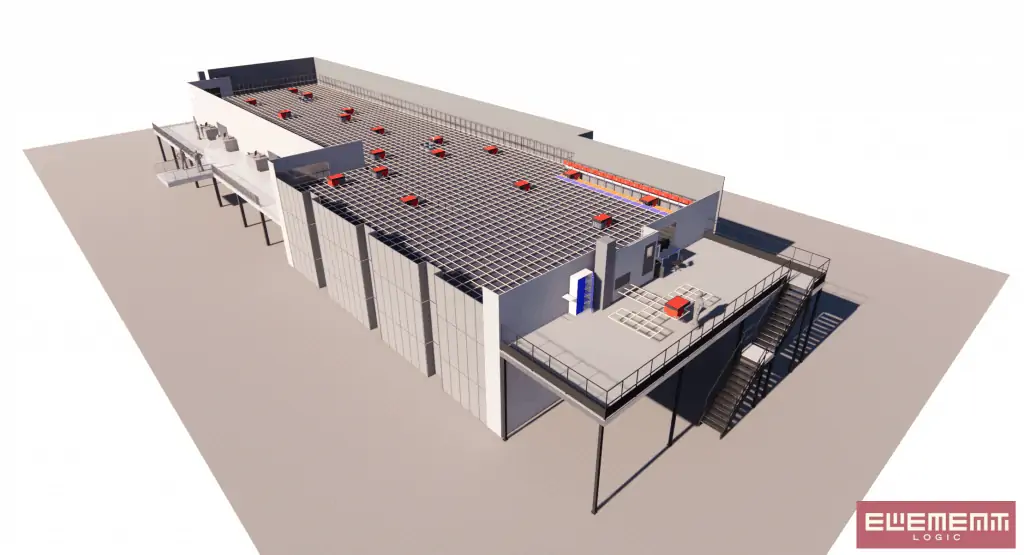 3D-Visualisierung einer AutoStore Anlage