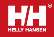 Helly Hansen Logo on a red background