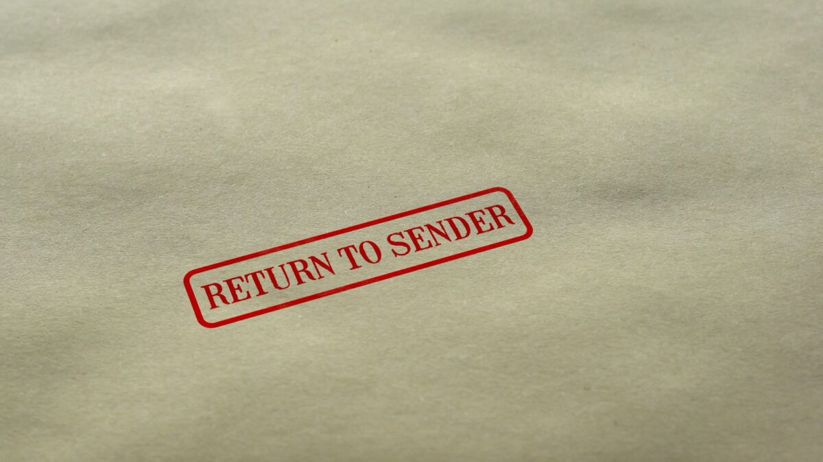 Return to sender stamp